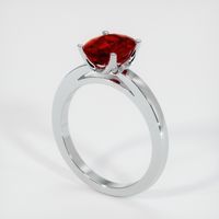 2.00 Ct. Ruby Ring, 14K White Gold 2