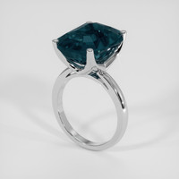 18.27 Ct. Greenish Blue Sapphire Ring, 14K White Gold 2