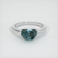 2.59 Ct. Sapphire Ring, 14K White Gold 1