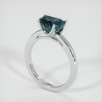 2.59 Ct. Sapphire Ring, 14K White Gold 2