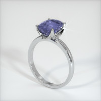 3.33 Ct. Purplish Blue Sapphire Ring, 14K White Gold 2