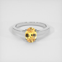 1.30 Ct. Sapphire Ring, 14K White Gold 1