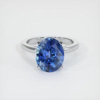 5.15 Ct. Sapphire Ring, 18K White Gold 1
