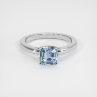 1.58 Ct. Sapphire Ring, 18K White Gold 1