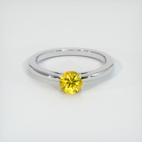 0.91 Ct. Sapphire Ring, 18K White Gold 1