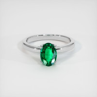 1.21 Ct. Emerald Ring, 18K White Gold 1