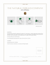 Emerald Ring 3.01 Ct. 18K White Gold Appraisal