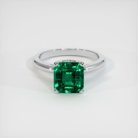 3.01 Ct. Emerald Ring, 18K White Gold 1