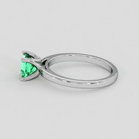 0.85 Ct. Emerald Ring, 18K White Gold 4