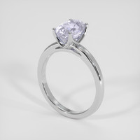 1.47 Ct. Rainbow Moonstone Ring, 18K White Gold 2