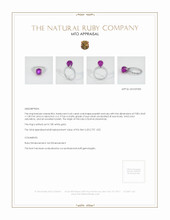 Ruby Ring 6.66 Ct. 18K White Gold Appraisal