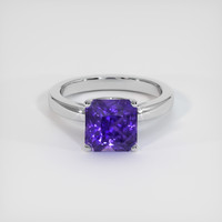 2.70 Ct. Color Change Sapphire Ring, 18K White Gold 1