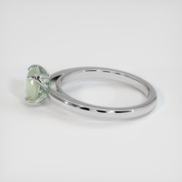 1.15 Ct. Green Sapphire Ring, 18K White Gold 4