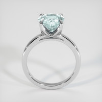 2.86 Ct. Bluish Green Sapphire Ring, 18K White Gold 3