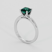 1.72 Ct. Bluish Green Sapphire Ring, 18K White Gold 2