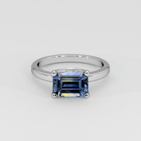 2.32 Ct. Bi Color Sapphire Ring, 18K White Gold 1