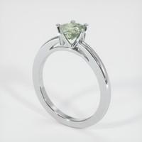 0.81 Ct. Sapphire Ring, 18K White Gold 2