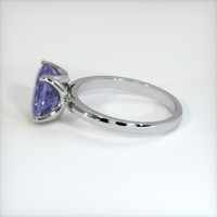 3.33 Ct. Purplish Blue Sapphire Ring, 18K White Gold 4