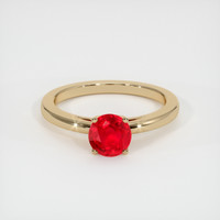 1.10 Ct. Pinkish Red Ruby Ring, 10K Yellow Gold 1