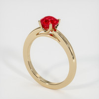 1.10 Ct. Pinkish Red Ruby Ring, 10K Yellow Gold 2