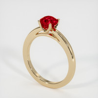 1.20 Ct. Pinkish Red Ruby Ring, 10K Yellow Gold 2