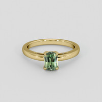 1.37 Ct. Green Sapphire Ring, 10K Yellow Gold 1