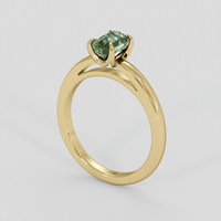 1.37 Ct. Green Sapphire Ring, 10K Yellow Gold 2