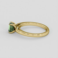 1.37 Ct. Green Sapphire Ring, 10K Yellow Gold 4