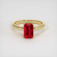 2.23 Ct. Ruby Ring, 14K Yellow Gold 1