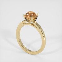 1.62 Ct. Peach Sapphire Ring, 14K Yellow Gold 2