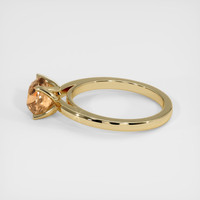 1.62 Ct. Peach Sapphire Ring, 14K Yellow Gold 4