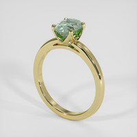 1.51 Ct. Bluish Green Sapphire Ring, 14K Yellow Gold 2