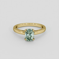 1.71 Ct. Green Sapphire Ring, 14K Yellow Gold 1
