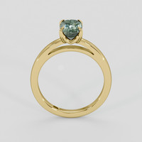 1.71 Ct. Green Sapphire Ring, 14K Yellow Gold 3