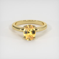 1.30 Ct. Sapphire Ring, 14K Yellow Gold 1