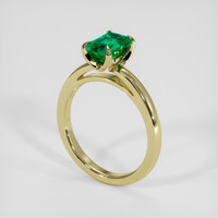 1.24 Ct. Emerald Ring, 18K Yellow Gold 2