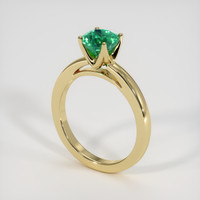0.90 Ct. Emerald Ring, 18K Yellow Gold 2