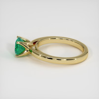 0.90 Ct. Emerald Ring, 18K Yellow Gold 4