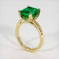 5.28 Ct. Emerald Ring, 18K Yellow Gold 2