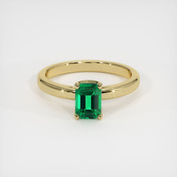 Solitaire Emerald Ring 0.92 Ct., 18K Yellow Gold Preview
