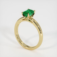 Solitaire Emerald Ring 0.92 Ct., 18K Yellow Gold Preview