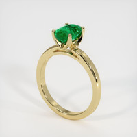 1.21 Ct. Emerald Ring, 18K Yellow Gold 2