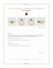 Emerald Ring 0.64 Ct., 18K Yellow Gold Appraisal
