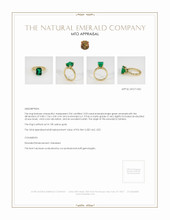 Emerald Ring 3.03 Ct., 18K Yellow Gold Appraisal