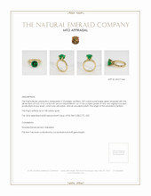 Solitaire Emerald Ring 2.87 Ct., 18K Yellow Gold Appraisal