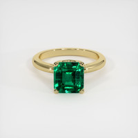 3.01 Ct. Emerald Ring, 18K Yellow Gold 1