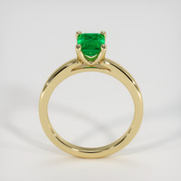 0.91 Ct. Emerald Ring, 18K Yellow Gold 3