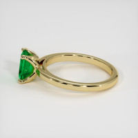 0.91 Ct. Emerald Ring, 18K Yellow Gold 4