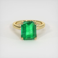4.83 Ct. Emerald Ring, 18K Yellow Gold 1