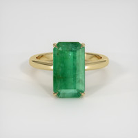 4.00 Ct. Emerald Ring, 18K Yellow Gold 1